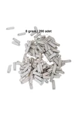 Mat Beyaz 15 x 5 mm Dantel Oya Yazma Halhal Abiye Lazer Kesim Pul 200 adet / 8 gram - 1