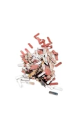 Açık Kırmızı 15 x 5 mm Dantel Oya Yazma Halhal Abiye Lazer Kesim Pul 200 adet / 8 gram - 3