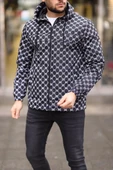 Unisex Kapüşonlu İçi Astarlı Yağmurluk - Siyah - 1