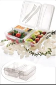 Takeaway Ergonomik Asorti Çatal Bıçaklı Pratik Yoğurt Saklama Kabı - 1