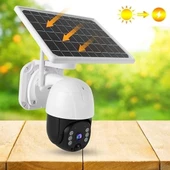 Solar Panelli Su Geçirmez Gece Görüş Destekli Wifi Bağlantılı Güvenlik Kamerası - 3