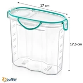 Kilitli Kapaklı Contalı Hava,su Sıvı Geçirmez 1,7 Litre Erzak Saklama Kabı-sa585 - 4