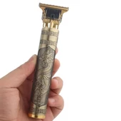 Vintage Görünümlü Güçlü 4 Farklı Başlıklı Usb Şarjlı Manuel Tıraş Makinası - 2