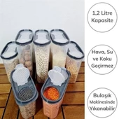 2 Kapaklı Ölçekli Erzak Saklama Kabı - 1,2 Litre - Sa930 - 4