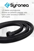 Siyah Banyo Duş Hortumu 1,5 Metre Kopmaz Patlamaz Hortum - 2