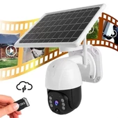 Solar Panelli Su Geçirmez Gece Görüş Destekli Wifi Bağlantılı Güvenlik Kamerası - 2