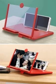 Telefon Ve Tablet Ekran Büyütücü Aparat Kırmızı - 7