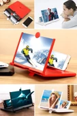 Telefon Ve Tablet Ekran Büyütücü Aparat Kırmızı - 4