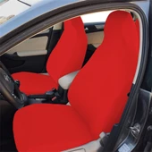 Likralı Kumaş Servis Kılıfı Ön Arka Kırmızı - 1