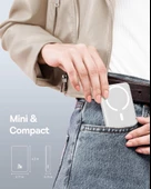 Baseus MgSafe Mini Overseas Edition Beyaz 10000 mAh Hızlı Şarj Kablosuz Powerbank - Teşhir - 3