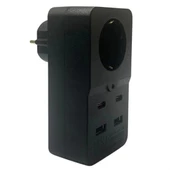 Isıya Dayanıklı Termal Akım Korumalı 1 Priz Girişli 2 Usb Girişli 2 Type-c Girişli Pirz - 1