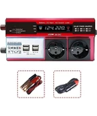 12v 2000w Modifiye Sinüs İnverter Araç Ve Güneş Enerjisi Uyumlu, Çift Usb, Çift Priz Ve Çakmaklık Epilons - 1