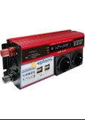 12v 2000w Modifiye Sinüs İnverter Araç Ve Güneş Enerjisi Uyumlu, Çift Usb, Çift Priz Ve Çakmaklık Epilons - 4