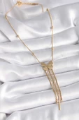 Gold Renk Kelebek Figür Sallantı İtalyan Zincirli Kadın Kolye - EBJ241109W28932 thumbnail 2