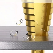 3 Parça Kademeli Matkap Ucu Paslanmaz Uç Alüminyum Sac Demir Delme Seti thumbnail 5