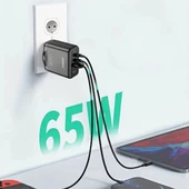 65w Hızlı Şarj Edebilen Type C Uçlu Şarj Aleti - 3