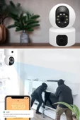 Çift Kameralı Wifi Bağlantılı Gece Görüşlü Ev Tipi Güvenlik Kamerası - 6