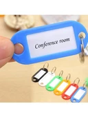 Plastik İsim Yazılabilen Karışık Renk 15 adet Anahtarlık (5cmx2cm) - 3