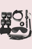 Aria's Closet Kol Bacak İp Maske Kelepce Ağız Topu Kople Deri Set - 3