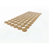 Furndiy Kendinden Yapışkanlı Yuvarlak Keçe 15 mm Kahverengi 78 Parça - 2