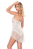 Aria's Closet Ekru Jakarlı Bodysuit Gecelik - 6