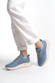 Kadın Hakiki Deri Renkli Sneaker Kalın Taban Bağcıklı Rahat Günlük Spor Ayakkabı Sneaker - 3