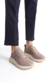 Kadın Hakiki Deri Renkli Sneaker Kalın Taban Bağcıklı Rahat Günlük Spor Ayakkabı Sneaker - 6
