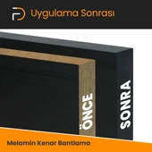 Furndiy Siyah Melamin Tutkallı Kenar Bandı 20 mm x 10 mt - 4