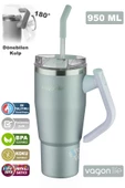 Vagonlife Tumbler Cup 0.94ML/34oz Pipetli/Rahat İçim Vakumlu Paslanmaz Çelik Termos-FFVGN1007-950ML - 12