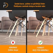 Furndiy Kendinden Yapışkanlı Yuvarlak Keçe 30 mm Kahverengi 18 Parça - 4