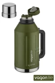 Vagonlife 1.2 Litre Bardaklı Kullanım Kulplu Paslanmaz Çelik Termos-FFVGN1004-1200ML - 3