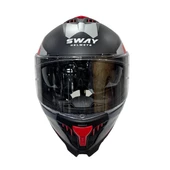 KASK SWAY SW 865 TITAN Black White Red GÜNEŞ GÖZLÜKLÜ thumbnail 3