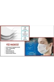 SF Mask E 3 Katlı Filtreli Burun Telli Cerrahi Maske 50 Li Paket Full Ultrasonik - 2