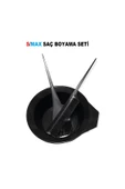 Smax Saç Boyama Seti 3 Parça Siyah -boya Kabı Fırça Tarak - 2