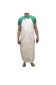 Smax Pvc Su Geçirmez Unisex Mutfak - Kasap Önlüğü - Iş Işçi Önlüğü Beyaz 120cm Boy - 2