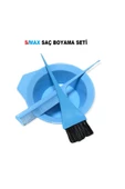 Smax Saç Boyama Seti 3 Parça Turkuaz -boya Kabı Fırça Tarak - 3
