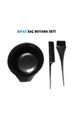 Smax Saç Boyama Seti 3 Parça Siyah -boya Kabı Fırça Tarak - 1