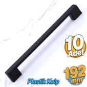Gölcük 192 mm (SERT PLASTİK) 10 ADET Siyah Mobilya Çekmece Mutfak Dolap Dolabı Kulpu Kulbu Kulpları - 1