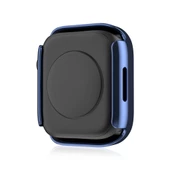 Apple Watch 6 7 8 9 44mm 45mm Uyumlu Rubber Kasa Ekran Koruyucu 360 Kılıf Kapak - 10