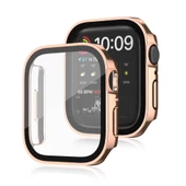 Apple Watch 6 7 8 9 44mm 45mm Uyumlu Rubber Kasa Ekran Koruyucu 360 Kılıf Kapak - 11