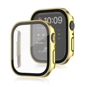 Apple Watch 6 7 8 9 44mm 45mm Uyumlu Rubber Kasa Ekran Koruyucu 360 Kılıf Kapak - 1