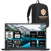 Inspiron 15 3520 Intel Core I5 1235U 32GB 512GB SSD 15.6'' Fhd Fdos Taşınabilir Bilgisayar & SnerTech Çanta thumbnail 1