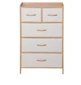 Panalı Bambu 5 Çekmeceli Kabin PNL-B9198 - 1