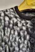 Kadın Şardonlu Leopar Desenli Kısa Sakallı Triko Hırka - 4