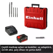 Einhell HEROCCO 1adx3,0Ah Akü 5Parça Uç Akülü Matkap ve Kırıcı Delici Seti - 6