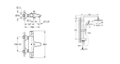 Grohe Duş Seti (Tepe Duşlu Sürgü + Termostatik Batarya) - 27389003SET2 - 2