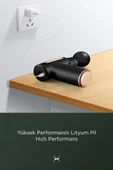 Torima BX-720 Siyah Darbeli Titreşimli Şarjlı Sporcu Masaj Tabancası Masaj Aleti Kas Egzersiz Aleti - 5