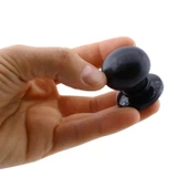 15 Adet Petunya Kulp Siyah Polimer Düğme Kulp Siyah Tablalı Mobilya Mutfak Dolabı Çekmece Kulbu Kulpları thumbnail 3