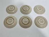 Seramik 6'lı Kahve Fincan Tabağı (Model 2) - 5