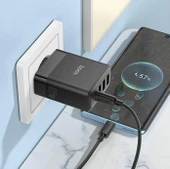 HOCO C127A PD45W 3 USB + 1 Type-C Girişli Hızlı Şarj Adaptörü Başlığı - 6